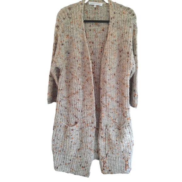 Cupcakes And Cashmere Wool Speckles Open Front Knit Cardigan - Picture 2 of 11